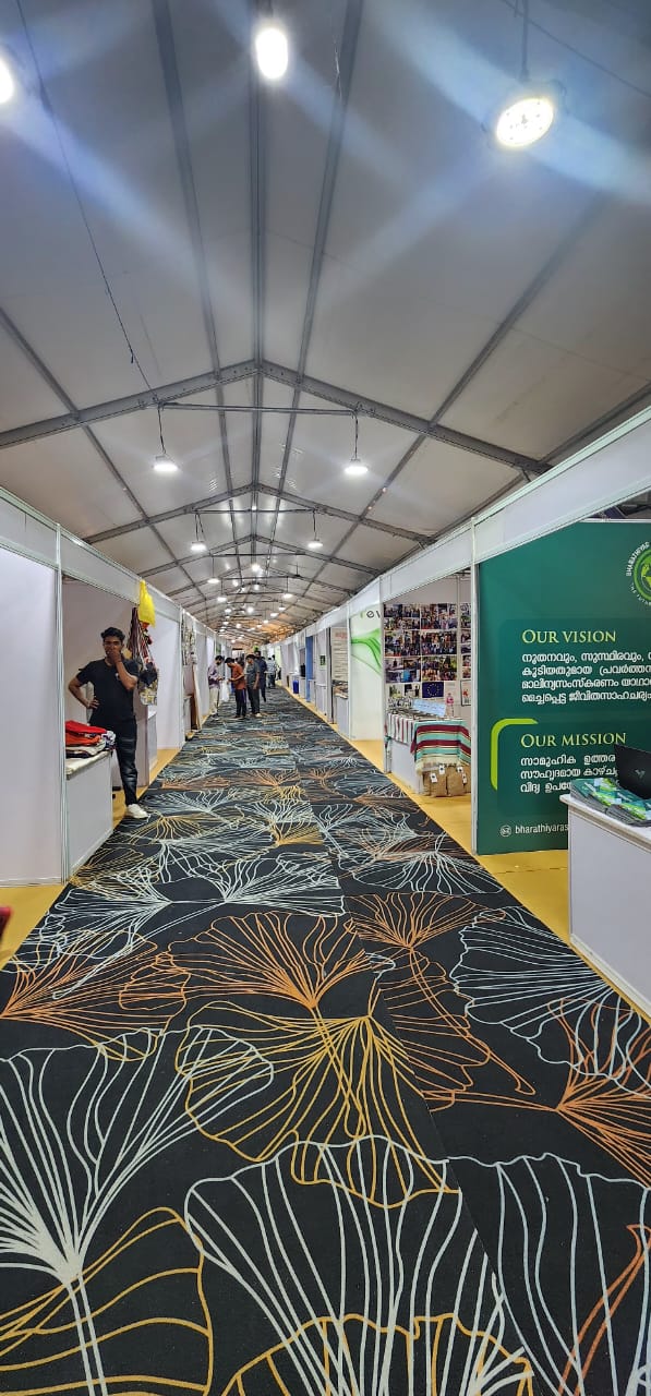 Exhibition stall showcasing decentralized waste management solutions